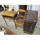 Mixed furniture to include a 19th century mahogany writing desk