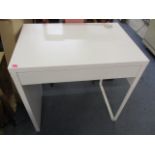 A white Ikea desk