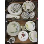 A collection of mixed chinaware to include a Portmerion Botanic Garden vase