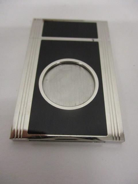 A DuPont white metal and lacquered cigar cutter no 87994 with certificate and booklet in a - Image 2 of 14