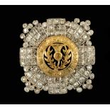 A Scottish Regimental Sweetheart Brooch pavé-set numerous brilliant-cut diamonds around thistle