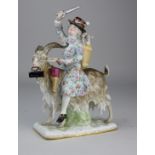 A late 19th Century Meissen porcelain Figure of the Welsh Taylor, after a model by J. J. Kaendler,