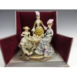 A Royal Worcester porcelain limited edition Model The Tea Party, no 70/250, with certificate, 8in H