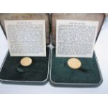 Isle of Man Sovereign and Half Sovereign 1965, both in green Royal Mint cases (2)