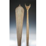 Pair of Swahili canoe Paddles, Tanzania, 56in. L (2)