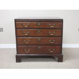 A George III mahogany Chest with brushing slide above four long drawers on bracket feet, 2ft 9in