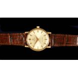 A Gentleman's Omega Seamaster Automatic Wristwatch the silvered dial with hourly baton markers and