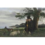 EMMERICK LUCIAN HOEGH GULDBERG (1807-1881)The Shepherdoil on canvas15 x 22 in (38.2 x 55.8cm) The