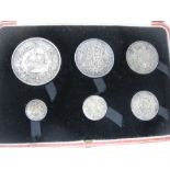 A Proof Set 1927, 3d-Crown, in red leather case of issue, and sundry Coins and minor Bank Notes