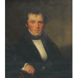 CIRCLE OF ROBERT SCOTT LAUDER (1804-1867)Portrait of Alexander Cook seated half-length,with an old