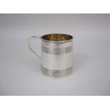 A George III silver Christening Mug with reeded bands, London 1801