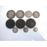 A Collection of George III Coins to include, 3 1797 Cartwheel Two Pences, an 1804 Bank of England