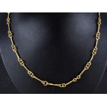 An 18ct gold long link Necklace, approx 20gms