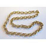 A 9ct gold heavy engraved Belcher Chain, approx 58gms