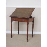 An early 19th Century mahogany Artist's/Architect's Table with inset surface to the adjustable