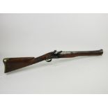 An antique flintlock Blunderbuss with steel barrel 3ft L