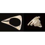 A Georg Jensen silver Brooch, design no. 375 and a Georg Jensen Ring, design no. 125