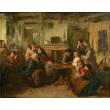 THOMAS FAED R.S.A., R.A. (1826-1900)'A Family Gathering'signed with monogram 'T.F.' (lower right)oil