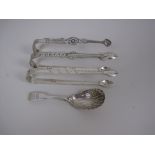 A Victorian silver Caddy Spoon, fiddle pattern with scallop bowl, Dublin 1842, maker: Peter Walsh,