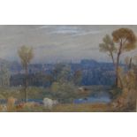 CIRCLE OF JOHN SELL COTMAN (1782-1842)A panoramic view of Edinburghwatercolour8 1/2 x 12 1/2 in (