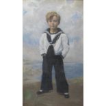 JOHN ARCHIBALD A BERRIE (1887-1962)Portrait of a young Boy dressed in sailor's costume, standing