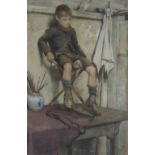 CHARLES McIVER GRIERSON (1864-1939) 'Posing for a Painting',signed 'C.M. Grierson' and dated 1888 (