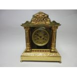 A 19th Century Mantel Clock, the circular dial inscribed Sir John Bennett Ltd, Paris, French