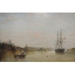 WILLIAM JOHN LEATHEM (1815-1857)On the Medway, at Chathamsigned and dated 'W.J. Leathem, 1844' (