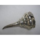 A William IV silver Wine Funnel with ogee bowl engraved cockerel crest, scallop hook, London 1834