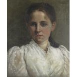 AGNES MEYERHOF (b. 1858)Portrait of a Girl, quarter-lengthwearing a white blousesigned and dated 'A.