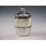 An extra large nickel silver Hip Flask