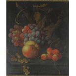 FOLLOWER OF SIMON PIETERSZ VERELST (1644-1710) A Still Life of a Peach, Grapes, Cherries and Berries