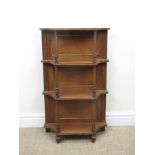 A set of 19th Century parcel gilt satinwood Shelves with finely fluted supports and turned front