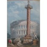 FREDERICK BOURGEOIS DE MERCEY (1805-1860)Trajan's Column, Rome; and Calaiswatercolour5 1/2 x 3 1/2