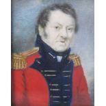 JAMES SCOVELL (fl.1815-1840)Portrait miniature of Lt. Colonel Booth, Royal Engineers, quarter-