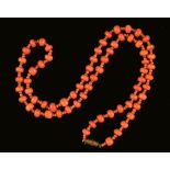 A Coral Bead Necklace, approx 45gm