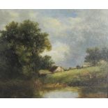 JOSEPH THORS (c.1835-1920)Sussex Landscapewith inscription as title verso,oil on panel12 x 14 in (