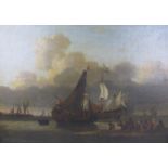 ATTRIBUTED TO HENDRIK DUBBELS (1621-1707) A Dutch yacht and Merchantman, with travellers and cargo