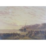 WILLIAM COLLINS (1788-1847)Fisherfolk on a Shore at Sunsetsigned 'W. Collins' (lower left)oil on