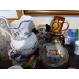 A Tray of Ceramics to Include Coronation Tankard, Decorated Plates,