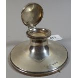 A Silver Capstan Circular Ink Well,