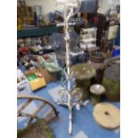 A Late Victorian Wrought Iron Tripod Oil Lamp Stand