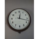 A Vintage Smiths Circular Wall Clock with Eight Day Movement