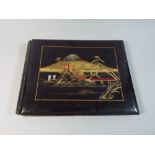 A Japanese Lacquered Photograph Album Decorated on The Front with Mount Fuji