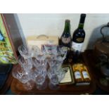 A Collection of Four Edinburgh Crystal Wine Glasses, Six Cut Glass Wines,