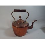 A Victorian Copper Kettle with Acorn Finial,