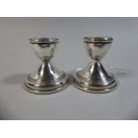 A Pair of Small Silver Candlesticks