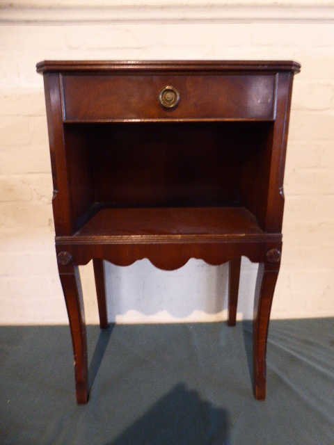 A Mahogany Side Telephone Table with Single Drawer