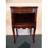 A Mahogany Side Telephone Table with Single Drawer