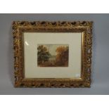 A 19th Century Watercolour Depicting Figure Beside Trees,